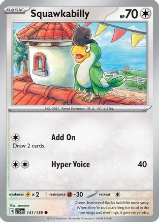 Squawkabilly 141 - SV09 Journey Together Reverse Holofoil