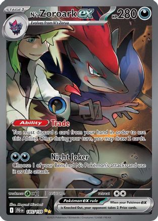 N's Zoroark ex - 185/159 185 - SV09 Journey Together Holofoil