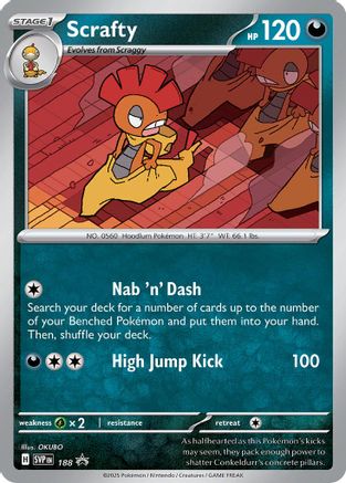Scrafty - 188 188 - SV Scarlet & Violet Promo Cards Holofoil