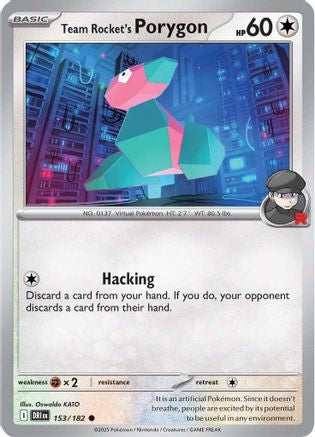 Team Rocket's Porygon 153 - SV10 Destined Rivals