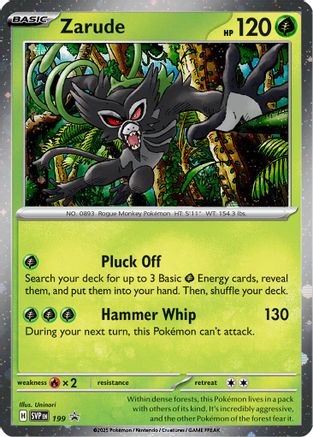 Zarude - 199 (Cosmos Holo) 199 - SV Scarlet & Violet Promo Cards Holofoil