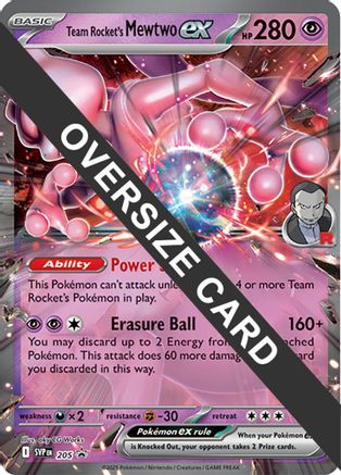 Team Rocket's Mewtwo ex 205 - Jumbo Cards Holofoil