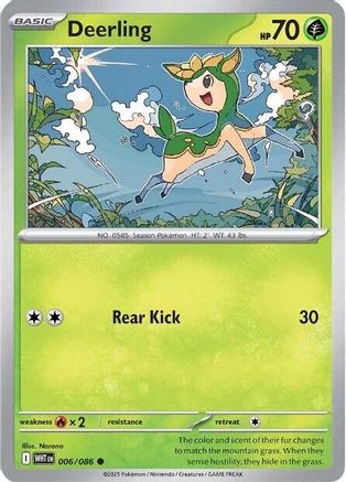 Deerling - 006/086 6 - SV White Flare Reverse Holofoil