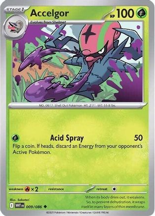 Accelgor - 009/086 9 - SV White Flare Reverse Holofoil