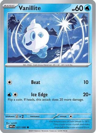 Vanillite - 024/086 24 - SV White Flare Reverse Holofoil