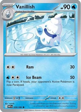 Vanillish - 025/086 25 - SV White Flare Reverse Holofoil