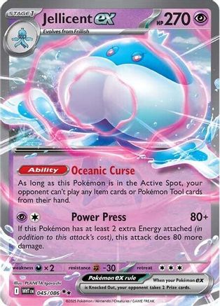 Jellicent ex - 042/086 42 - SV White Flare Holofoil