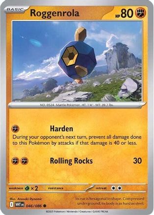 Roggenrola - 043/086 43 - SV White Flare Reverse Holofoil
