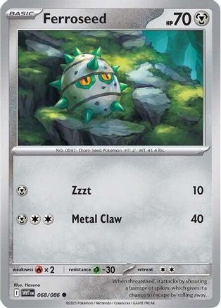 Ferroseed - 063/086 63 - SV White Flare Reverse Holofoil