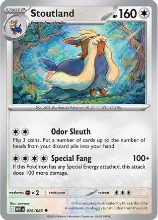 Stoutland - 074/086 74 - SV White Flare Reverse Holofoil