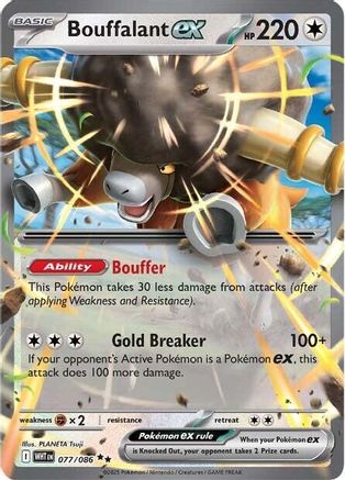 Bouffalant ex - 075/086 75 - SV White Flare Holofoil