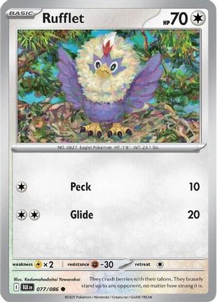 Rufflet - 076/086 76 - SV White Flare Reverse Holofoil