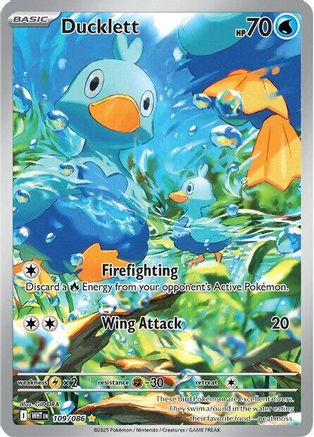 Ducklett - 106/086 106 - SV White Flare Holofoil