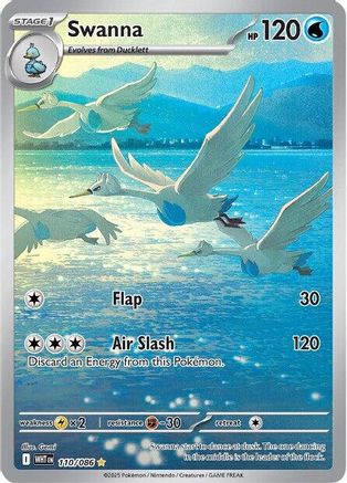 Swanna - 107/086 107 - SV White Flare Holofoil