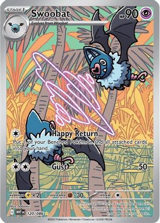 Swoobat - 117/086 117 - SV White Flare Holofoil