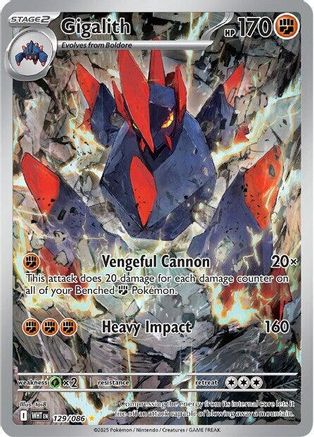 Gigalith - 127/086 127 - SV White Flare Holofoil