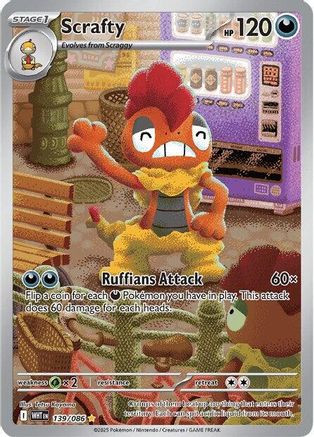 Scrafty - 137/086 137 - SV White Flare Holofoil