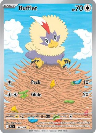 Rufflet - 156/086 156 - SV White Flare Holofoil