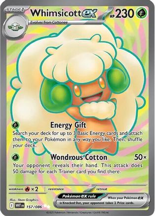 Whimsicott ex - 159/086 159 - SV White Flare Holofoil