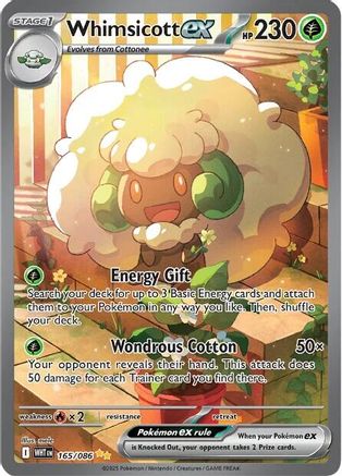 Whimsicott ex - 167/086 167 - SV White Flare Holofoil