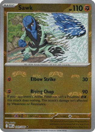 Sawk - 046/086 (Master Ball Pattern) 46 - SV White Flare Holofoil