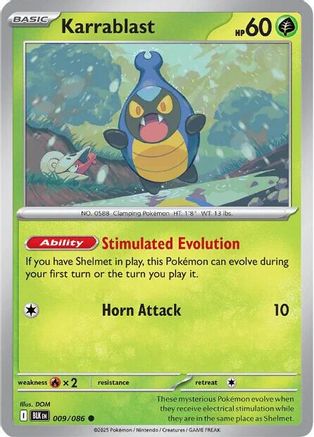 Karrablast - 009/086 9 - SV Black Bolt Reverse Holofoil