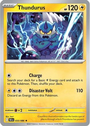 Thundurus - 036/086 36 - SV Black Bolt Reverse Holofoil
