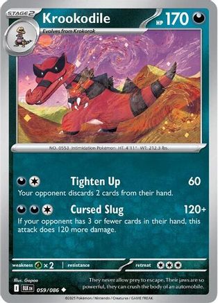Krookodile - 062/086 62 - SV Black Bolt Holofoil