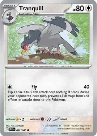 Tranquill - 074/086 74 - SV Black Bolt Reverse Holofoil