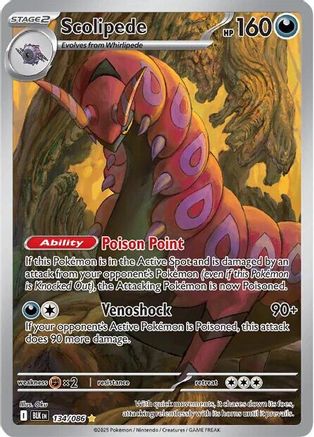 Scolipede - 140/086 140 - SV Black Bolt Holofoil