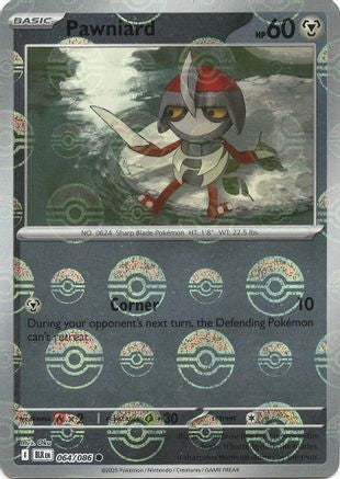 Pawniard - 066/086 (Poke Ball Pattern) 66 - SV Black Bolt Holofoil