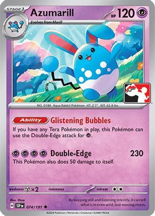 Azumarill 74 - Prize Pack Series Cards