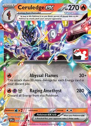 Ceruledge ex 36 - Prize Pack Series Cards Holofoil