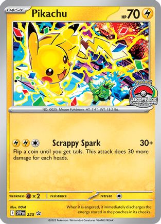 Pikachu - 225 (World Championship 2025) 225 - SV Scarlet & Violet Promo Cards