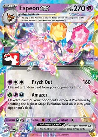 Espeon ex - 034/131 34 - Prize Pack Series Cards Holofoil