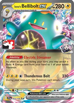 Iono's Bellibolt ex - 053/159 53 - Prize Pack Series Cards Holofoil