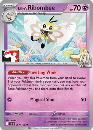 Lillie's Ribombee - 067/159 67 - Prize Pack Series Cards Holofoil