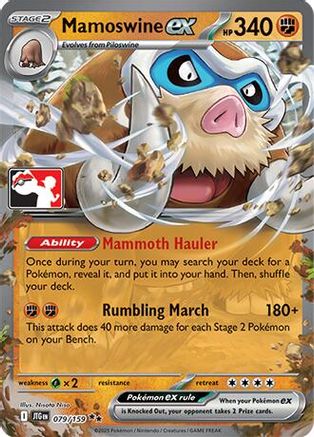 Mamoswine ex - 079/159 79 - Prize Pack Series Cards Holofoil