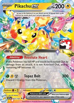 Pikachu ex - 057/191 57 - Prize Pack Series Cards Holofoil
