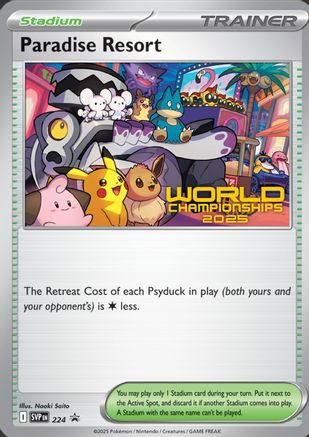 Paradise Resort - 224 (World Championships 2025) 224 - SV Scarlet & Violet Promo Cards