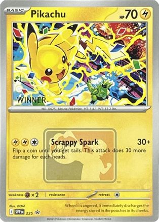 Pikachu - 225 (World Championship 2025) [Winner] 225 - SV Scarlet & Violet Promo Cards