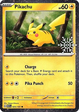 Pikachu - 025/165 (Holiday Calendar) 25 - Miscellaneous Cards & Products Holofoil
