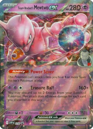 Team Rocket's Mewtwo ex - 216 216 - SV Scarlet & Violet Promo Cards Holofoil