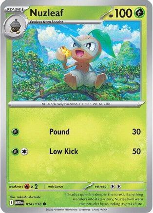 Nuzleaf 14 - ME01 Mega Evolution Reverse Holofoil