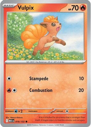 Vulpix - 019/132 19 - ME01 Mega Evolution Reverse Holofoil