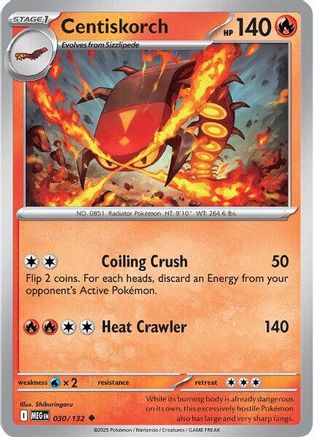 Centiskorch 30 - ME01 Mega Evolution Reverse Holofoil