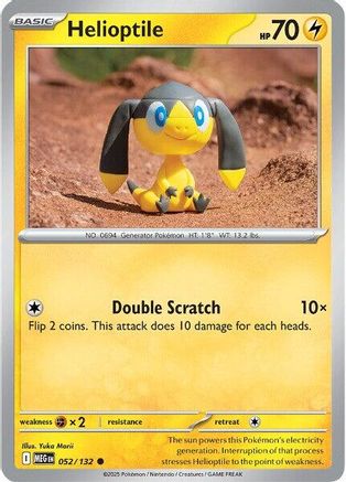 Helioptile - 052/132 52 - ME01 Mega Evolution Reverse Holofoil