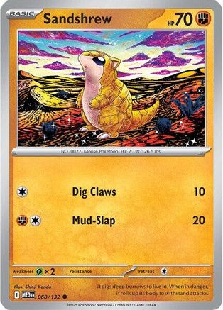 Sandshrew 68 - ME01 Mega Evolution Reverse Holofoil