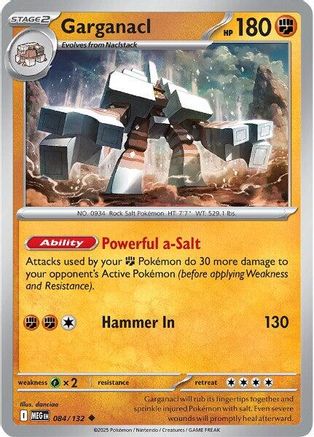 Garganacl - 084/132 84 - ME01 Mega Evolution Reverse Holofoil