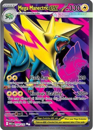 Mega Manectric ex - 158/132 158 - ME01 Mega Evolution Holofoil